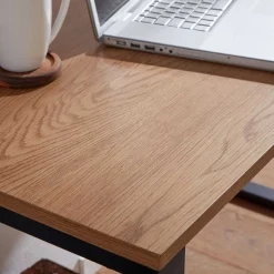 120x76x60 Schreibtisch in Eiche & Schwarz - Tiorondo