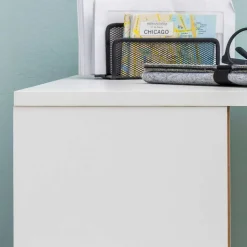 120x120x53 Schreibtisch Regal Kombi in Weiß - Ricana