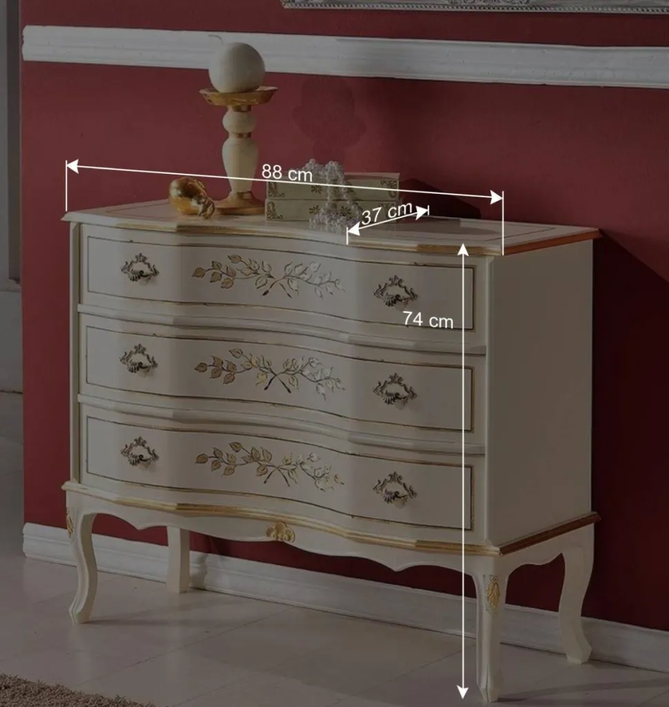 88x74x37 Schubladen-Kommode im Barockstil - Iviada