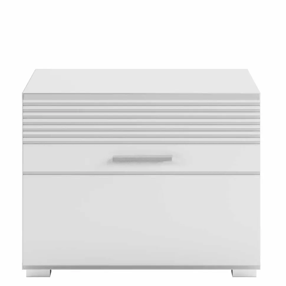 60x40x37 Schuhbank in Weiß Hochglanz - Sumatra