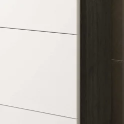 80x120x27 Schuhschrank in Weiß & Schwarzgrau - Burano