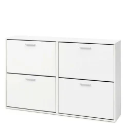 120x81x24 Schuhschrank mit 4 Klappen - Tudan