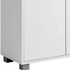 65x164x30 Schuhschrank mit Doppeltür in Weiß - Yoco