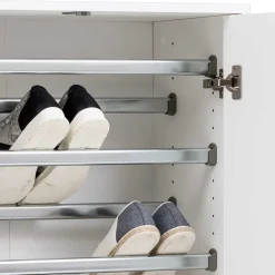 65x164x30 Schuhschrank mit Doppeltür in Weiß - Yoco