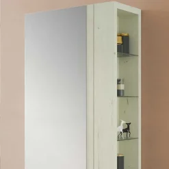 63x180x35 Schuhschrank mit Seitenregal & Spiegeltür - Bizkaia