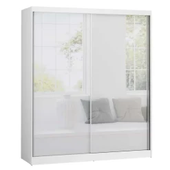 180x216x59 Schwebetürenschrank mit zwei Spiegeltüren - Jaines
