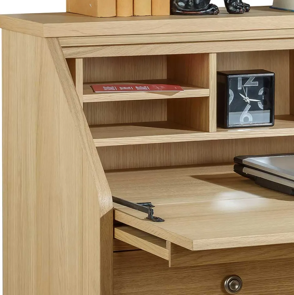 88x101x44 Sekretär mit Eiche Furnier - Bruce