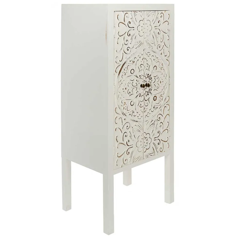 50x121x36 Shabby Chic Schrank mit Ornament Muster - Acacio