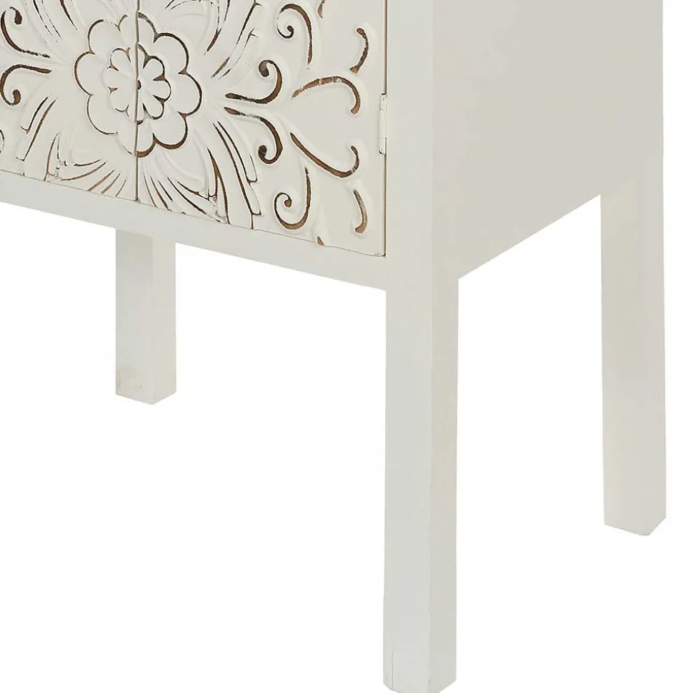 50x121x36 Shabby Chic Schrank mit Ornament Muster - Acacio