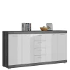 165x85x37 Sideboard in Weiß HG & Grau - Nancys