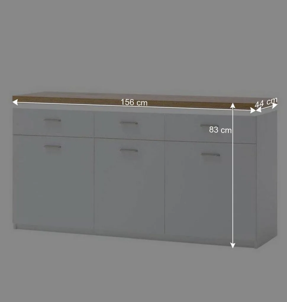 156x83x44 Sideboard mit LED Licht - Caldri