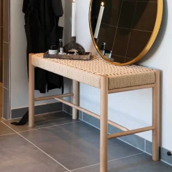 80x45x35 Sitzbank aus Kordel Geflecht - Vanadrino