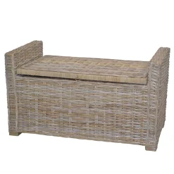 90x51x45 Sitztruhe aus Rattan Geflecht - Oleda