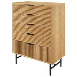 80x113x40 Skandi Hochkommode in Eiche - Piassona