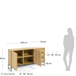 160x78x42 Skandi Sideboard mit Bügelgestell - Moda