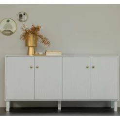 160x78x46 Skandi Sideboard 4-türig in Grau - Huvina