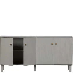 160x78x46 Skandi Sideboard 4-türig in Grau - Huvina