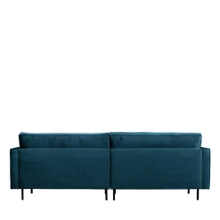 275x83x88 Sofa mit blauem Bezug aus Samt - Cumagon