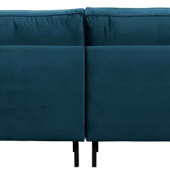 275x83x88 Sofa mit blauem Bezug aus Samt - Cumagon