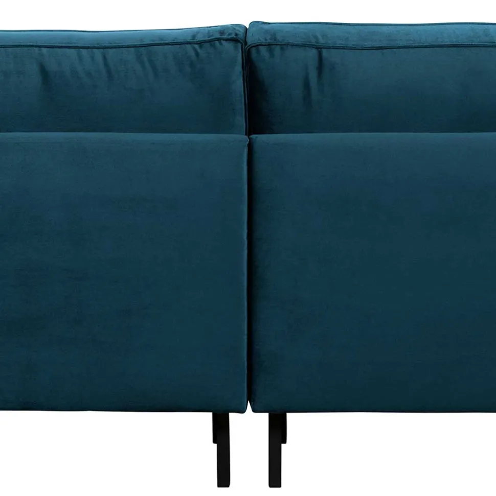 275x83x88 Sofa mit blauem Bezug aus Samt - Cumagon