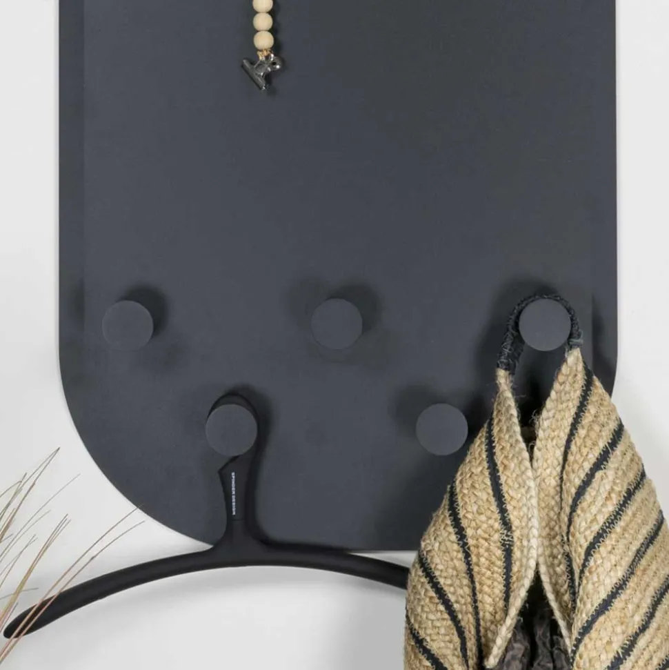 55x115x7 Stahl Wandgarderobe in Oval - Duckey