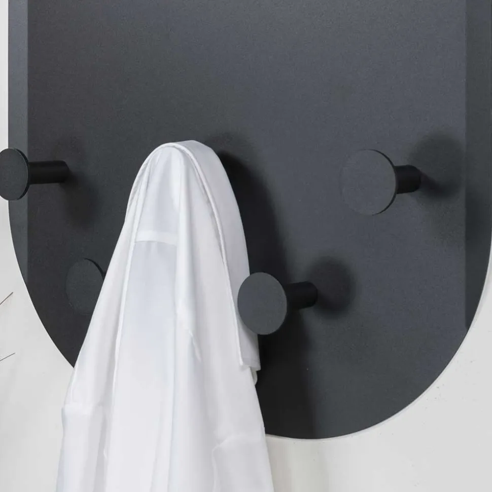 55x115x7 Stahl Wandgarderobe in Oval - Duckey