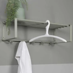 70x19x29 Stahlgarderobe in Graugrün lackiert - Itulian