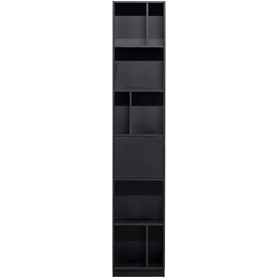 40x210x40 Standregal in Schwarz aus Kiefer - Niwidus