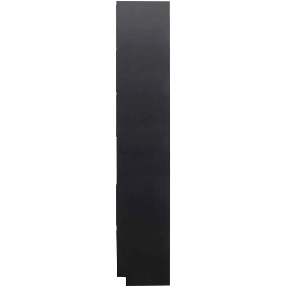 40x210x40 Standregal in Schwarz aus Kiefer - Niwidus