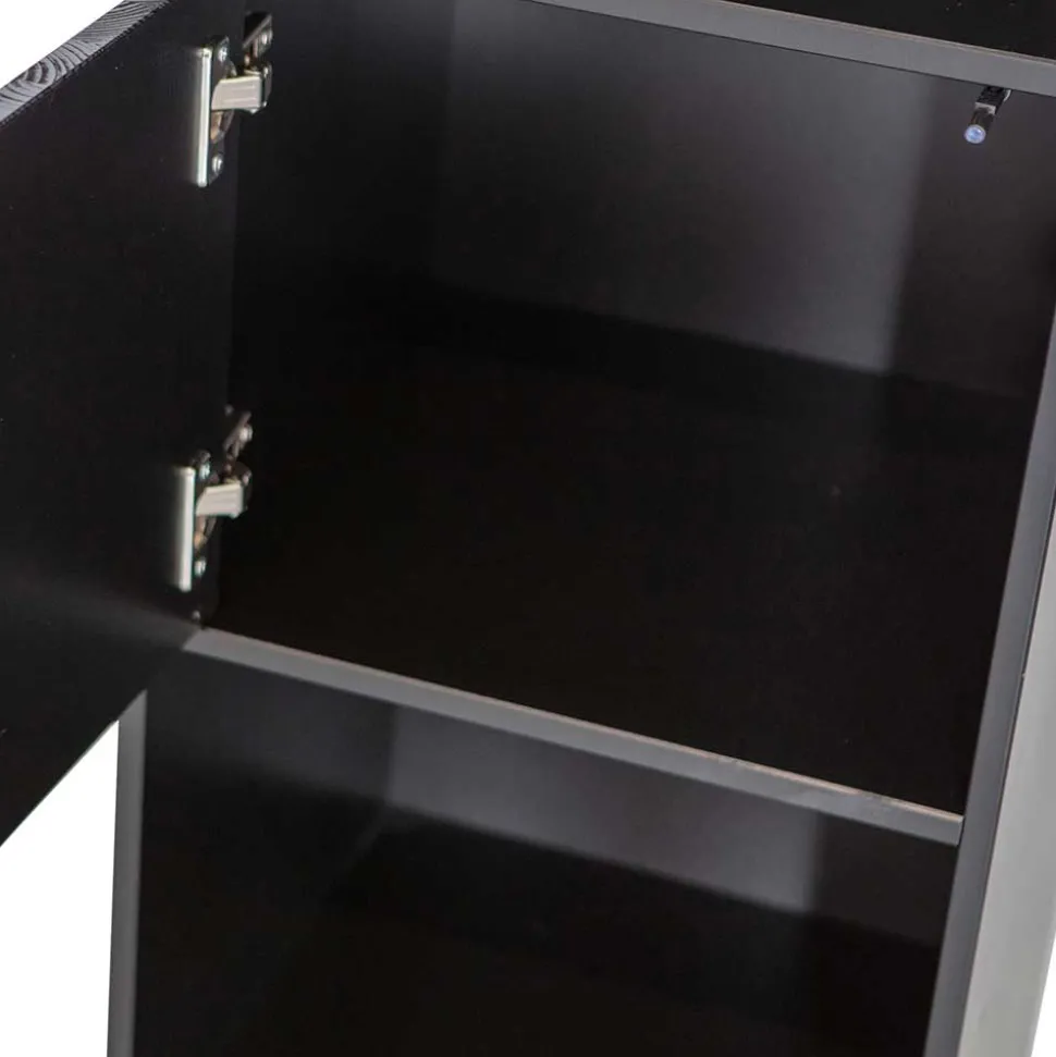 40x210x40 Standregal in Schwarz aus Kiefer - Niwidus