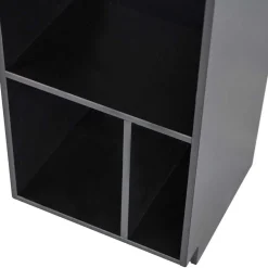 40x210x40 Standregal in Schwarz aus Kiefer - Niwidus