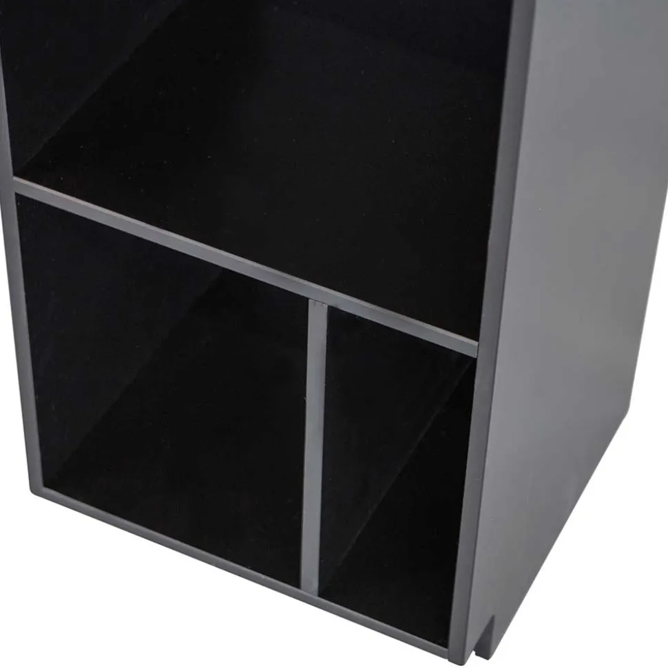 40x210x40 Standregal in Schwarz aus Kiefer - Niwidus