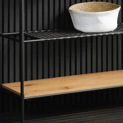 110x129x34 Standregal mit vier Ablagen in Natur - Zavias