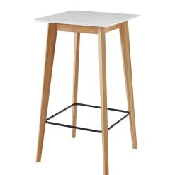 61x110x61 Stehtisch quadratisch mit Fußablage - Soveca