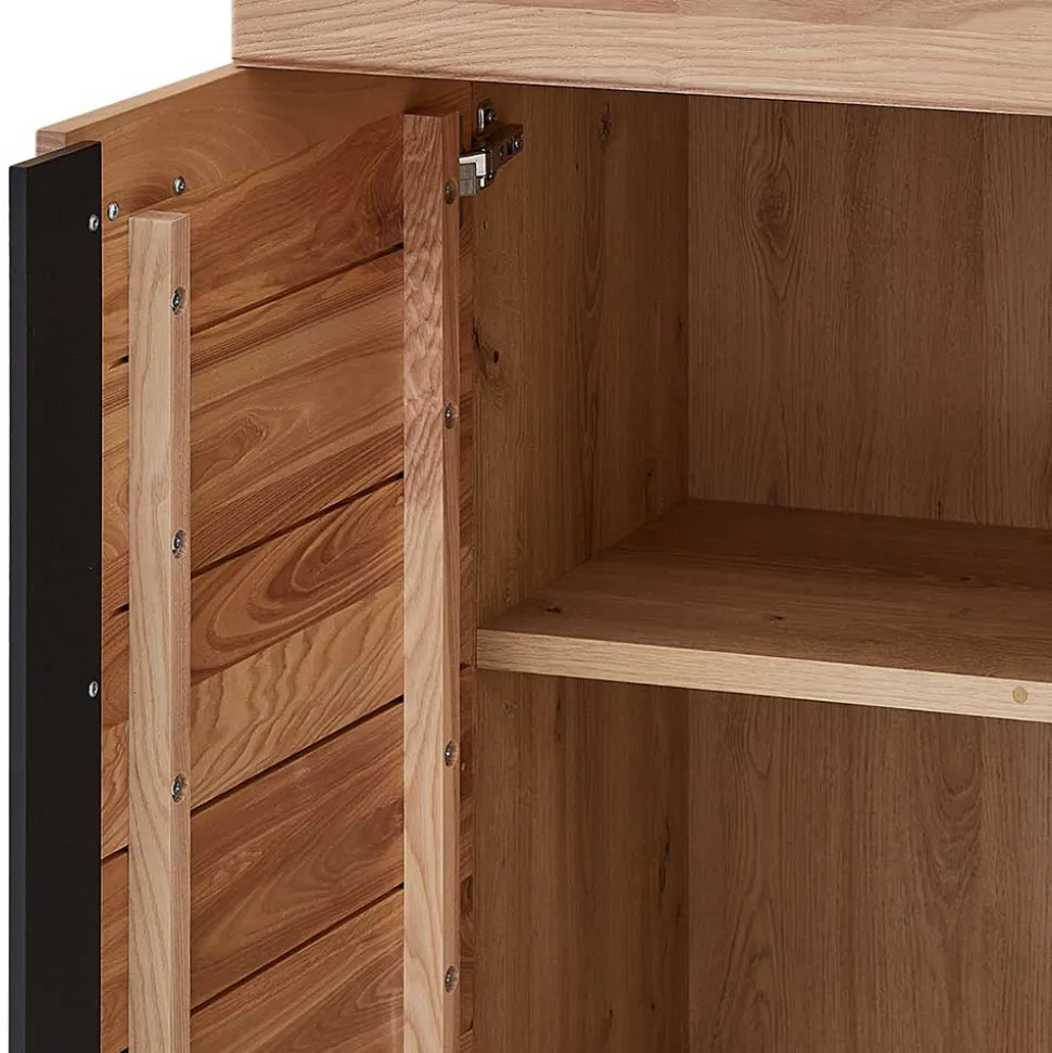 90x124x38 Teilmassiver Büroschrank modern - Emly