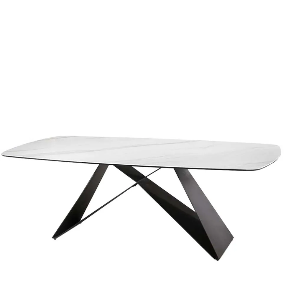 220x76x110 Tisch in Marmoroptik Keramikplatte - Vainy