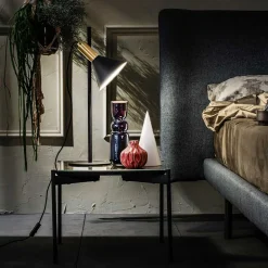 18x55x18 Tischlampe in Schwarz & Messingfarben - Marike