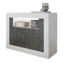 110x86x43 Türen Kommode in Grau Dekor - Voskala