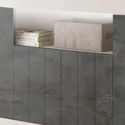110x86x43 Türen Kommode in Grau Dekor - Voskala