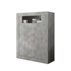 110x144x43 Türen-Highboard in Beton Dekor - Eman