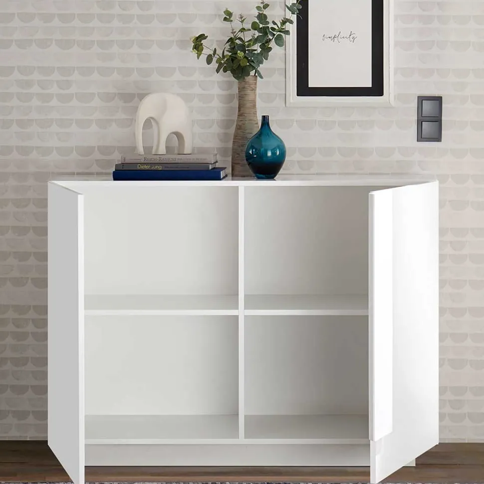 121x90x44 2-türige Kommode auf Sockel - Kerym