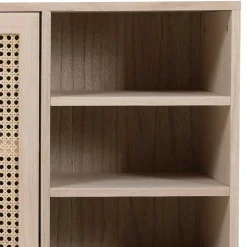 100x65x36 2-türige Kommode mit drei offenen Fächern - Oncinasa