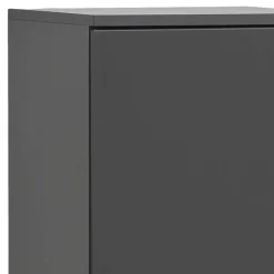 40x135x35 2-türiger Badschrank in Dunkelgrau - Agiruan