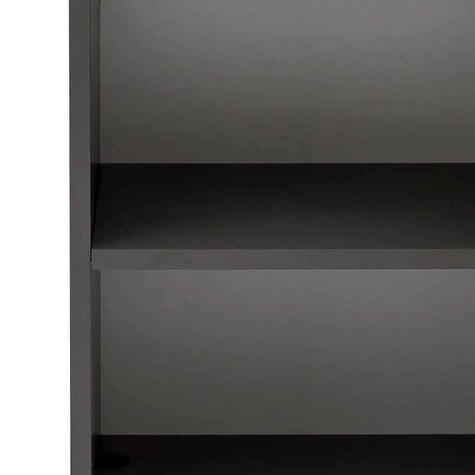 40x135x35 2-türiger Badschrank in Dunkelgrau - Agiruan