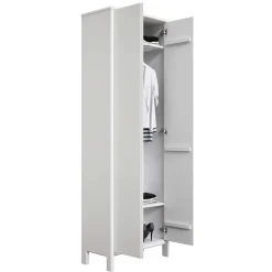 65x192x34 2-türiger Garderobenschrank in Weiß - Oranias