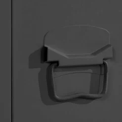 38x180x38 1-türiger Metallspind in Schwarz - Trio