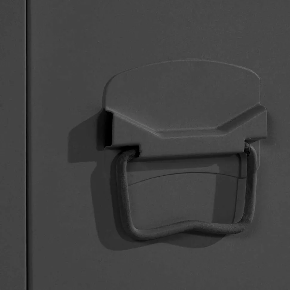 38x180x38 1-türiger Metallspind in Schwarz - Trio