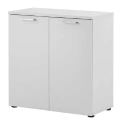 80x84x41 2-türiger Officeschrank in Lichtgrau - Bowsla
