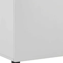 80x84x41 2-türiger Officeschrank in Lichtgrau - Bowsla