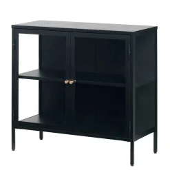 90x85x40 2-türiger Schrank aus Glas & Metall - Butoaie